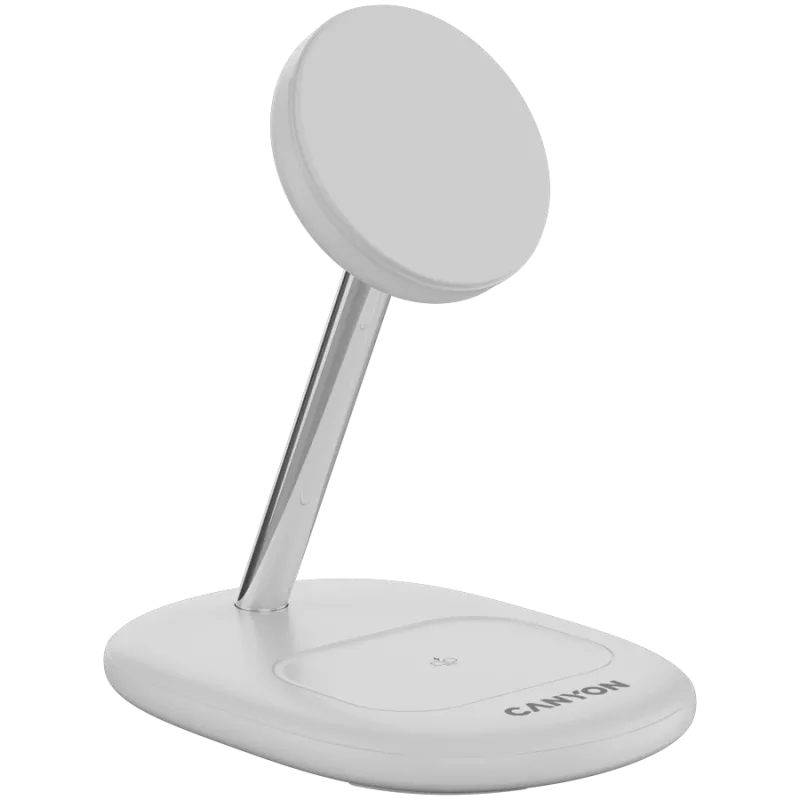 Canyon On Power 205 - 2en1 - base de carga inalámbrica para 2 dispositivos a la vez - blanca