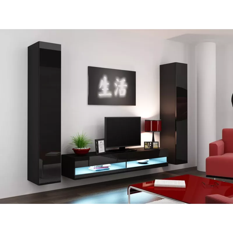Soporte de TV Cama VIGO nuevo 30/180/40 negro/negro brillante