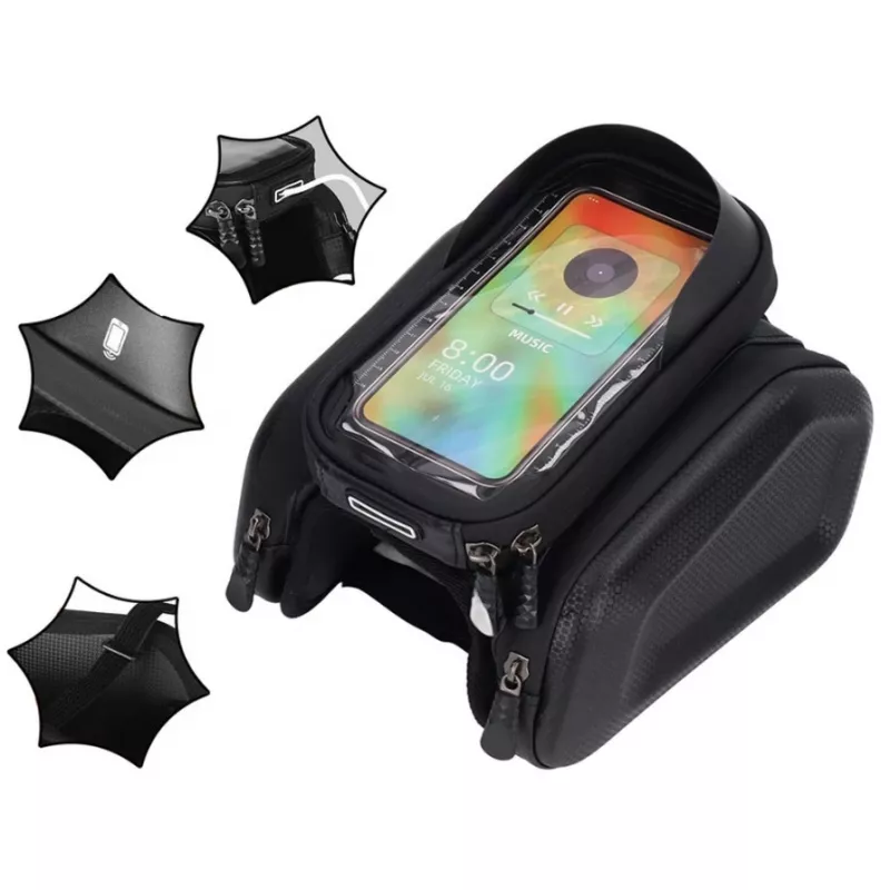 Bolsa de bicicleta Extralink, bolsa de cuadro impermeable con funda para móvil