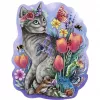 Puzle de madera gato de primavera (150 piezas)