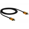 Cable HDMI DeLOCK 85727 1m tipo A macho a macho negro dorado