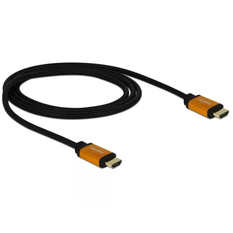 Cable HDMI DeLOCK 85727 1m tipo A macho a macho negro dorado