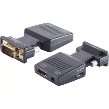 Adaptador de cable VGA (D-Sub) a HDMI + 3,5 mm ShiverPeaks BS10-01005