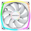Ventilador de caja Montech AX140 PWM 140 mm, rodamiento Rifle, 540–1760 RPM, blanco