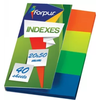 Índice Forpus, 20x50 mm, surtido, plástico (4x40) 0718-102