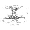 LogiLink BP0057 soporte de techo para proyectores, blanco