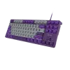 Teclado gaming NATEC Fury Kanabo K2 US retroiluminado blanco mecánico gris-lila