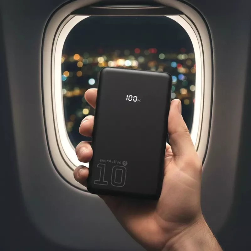 Batería externa portátil everActive EB-11QB 10.000 mAh, 2× USB-C 20W (QC4.0)