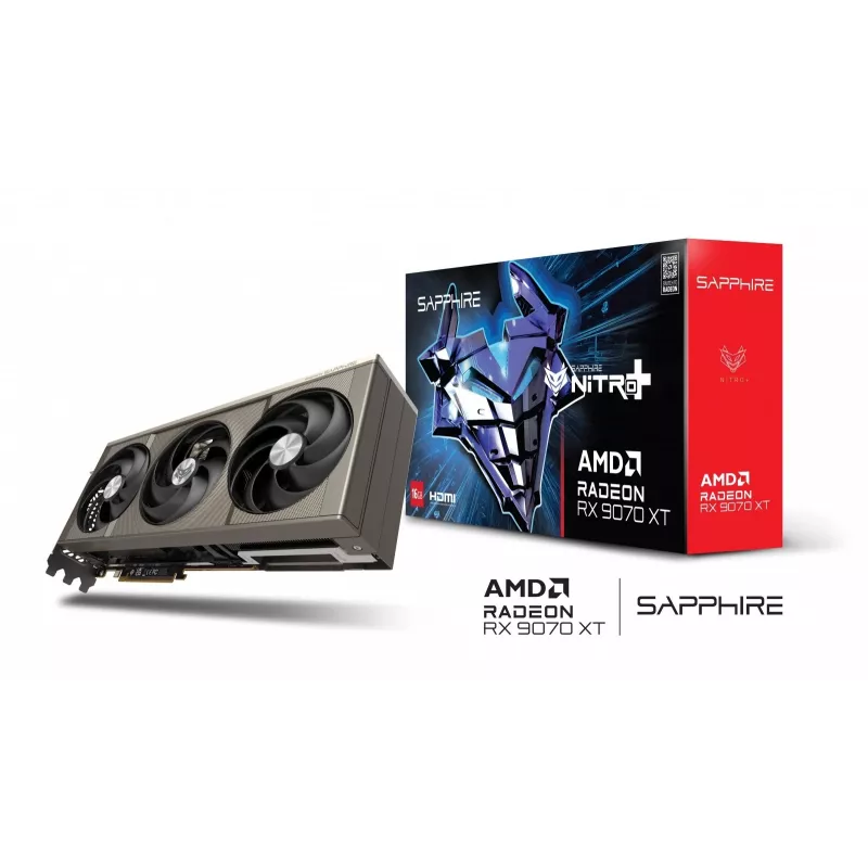 Sapphire Tarjeta gráfica Radeon RX 9070 XT, 16 GB GDDR6, PCIe 5.0, 256 bits, 330W TDP