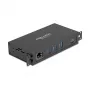 Hub USB DELOCK 3 puertos 5 Gbit/s con RJ45 Gigabit PoE++ y host USB Type-C, carcasa de metal, aislamiento de 1,5 kV, negro