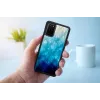 Funda protectora iKins para Samsung Galaxy S20+ — acabado blue lake negro