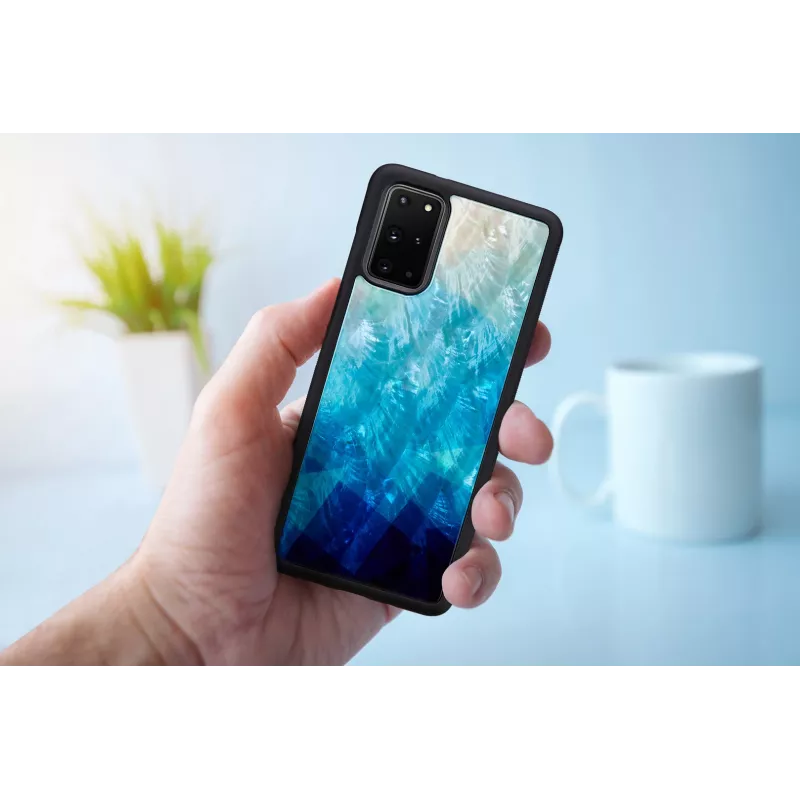 Funda protectora iKins para Samsung Galaxy S20+ — acabado blue lake negro