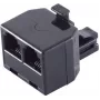 ShiverPeaks BS71230 adaptador telefónico, conector macho RJ-11 (6P4C) a 2x conector hembra RJ-11