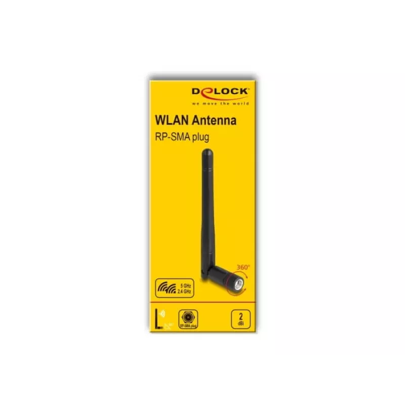 Antena omnidireccional DeLOCK 90150 2 dBi RP-SMA 50 Ω