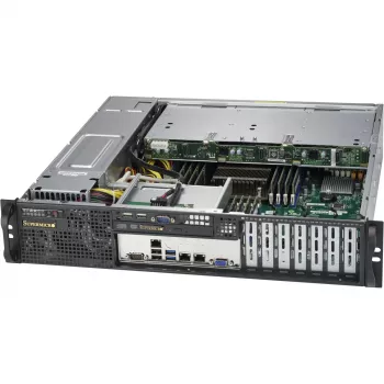 Super Micro Supermicro SC823M TQC-R802LPB - Rack - montaje en rack - 2U - ATX mejorado y ampliado - SATA/SAS - Hot-Swap 800 vatios - Negro (CSE-823MTQC-R802LPB)