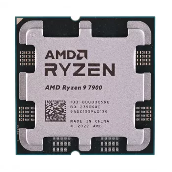 Procesador AMD Ryzen 9 7900 12C/24T, 3,7-5,4 GHz, 64 MB, 65 W, AM5
