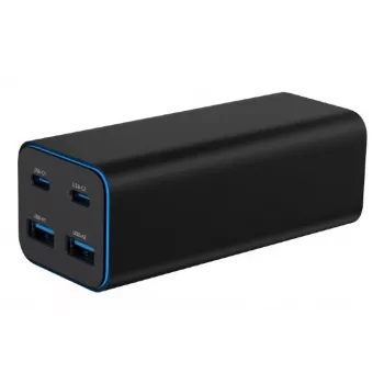 Gembird TA-UC-2A2C-PD100-01-BK Cargador para dispositivos móviles portátil, smartphone Negro AC carga rápida interior