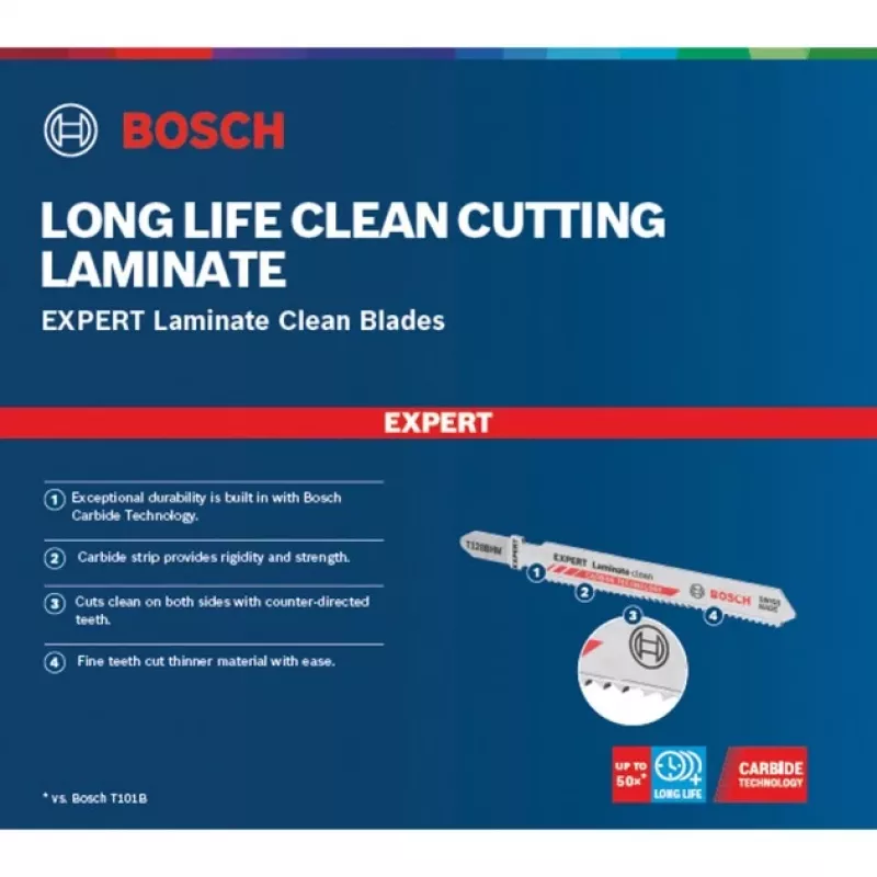 Bosch Expert Laminate Clean T 128 BHM hojas de sierra de calar (3 uds.)