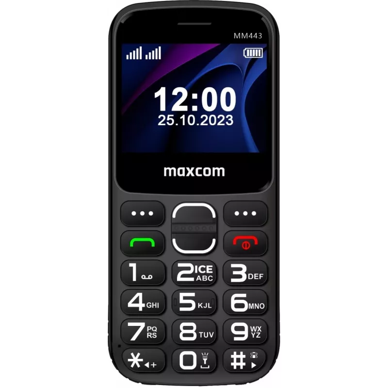 Maxcom Comfort MM443 S Nabjacou Stanicou ierna/negro
