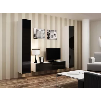 Soporte de TV Cama VIGO 140 30/140/40 blanco/negro brillante