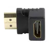 Adaptador HDMI GEMBIRD A-HDMI90-FML, HDMI a HDMI, adaptador en ángulo recto de 90°, negro