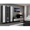 Armario cerrado Cama VIGO '180' 180/40/30 blanco/negro brillo