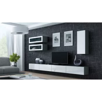 Soporte de TV Cama VIGO 140 30/140/40 roble Sonoma/blanco brillante