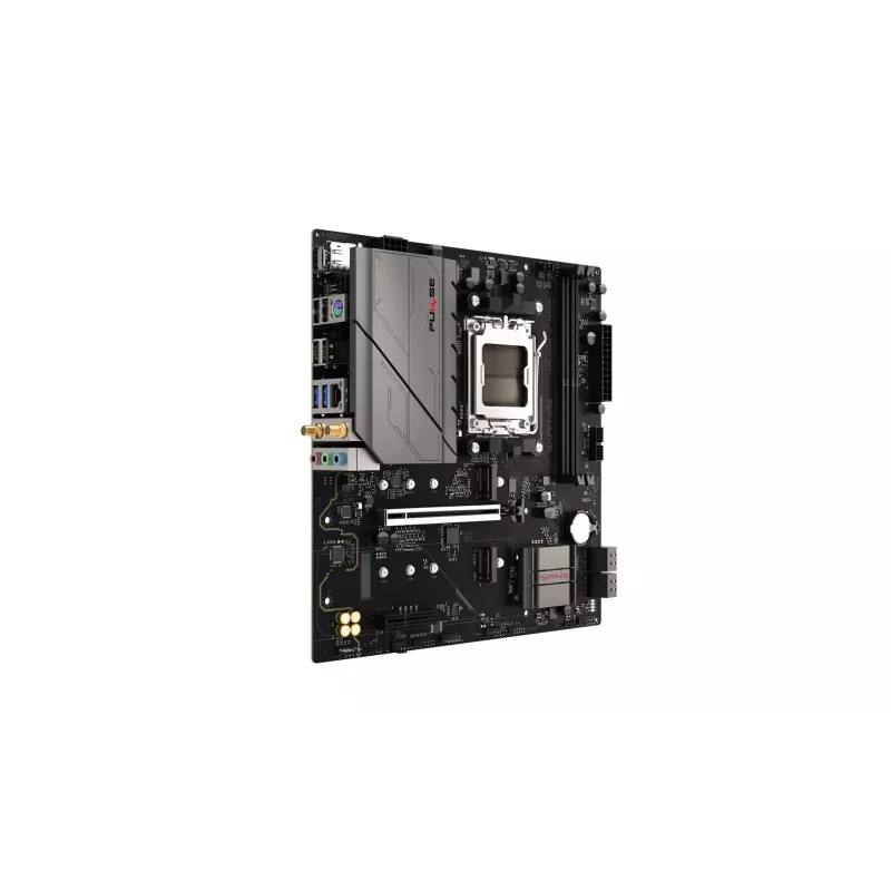 Placa base Sapphire PULSE A620AM (microATX) Socket AM5, AMD A620A, DDR5, 2x DIMM, 64 GB, 2x M.2, Gigabit LAN