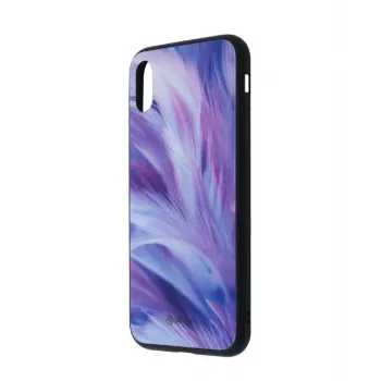 Protector de pantalla Tellur Cover Glass Print para iPhone XS con patrón de pluma
