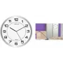 Reloj de pared unilux MAGNET cuarzo, magnético plateado, Ø 310 mm, imán trasero para montaje