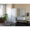 Armario de almacenamiento de baño Topeshop NEL 2K DD en blanco brillo blanco