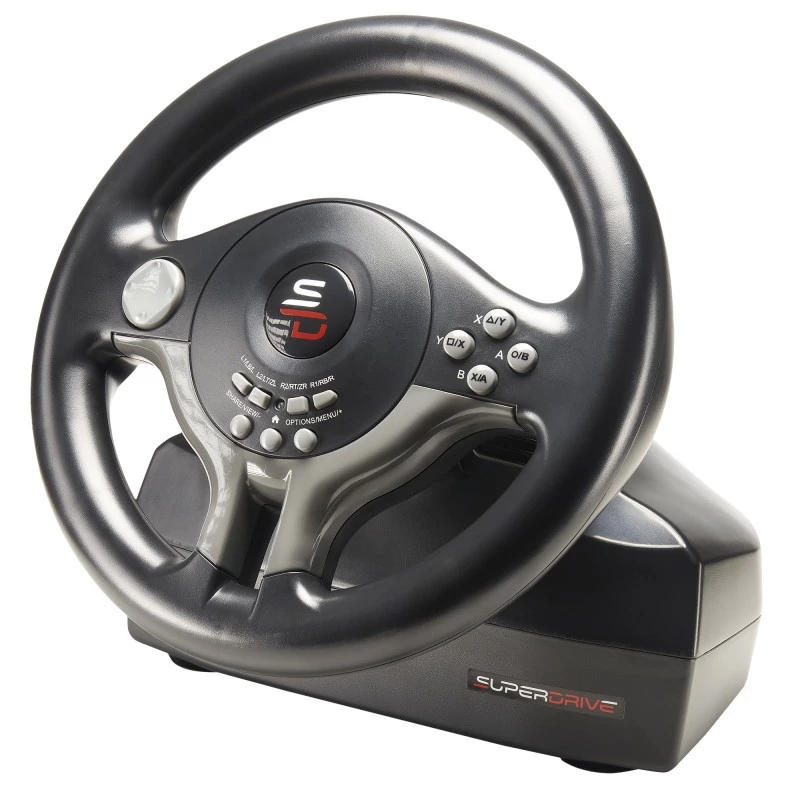 Volante + pedales Subsonic SV200 negro gris USB rotación 180°