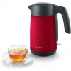 Hervidor eléctrico Bosch TWK7L464 – capacidad 1,7 L, 2400 W, rojo, carcasa de plástico