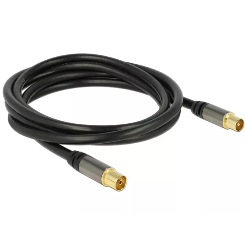 Cable coaxial RG-6/U DeLOCK 88923 2m IEC negro