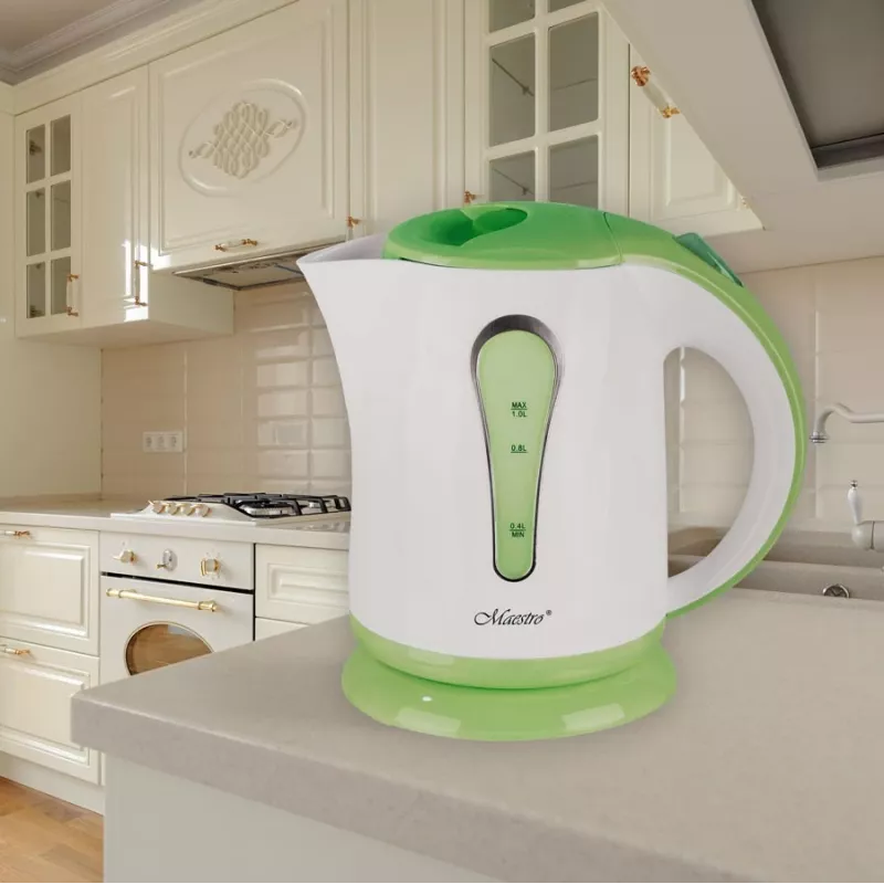 Maestro MR-028-GREEN Hervidor eléctrico, 1 L, 1000 W, verde
