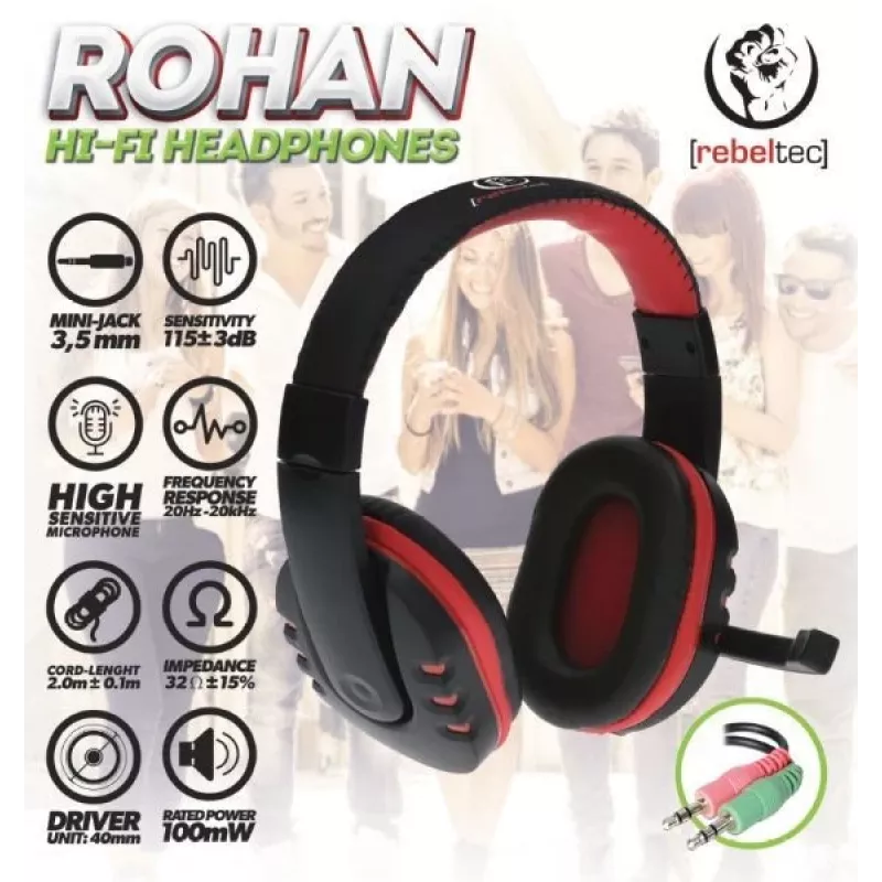 Auriculares Rebeltec Rohan RBLSLU00032