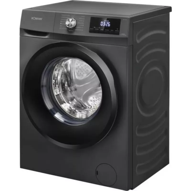 Lavadora secadora de libre instalación Bomann WAT7186 8 kg de lavado / 5 kg de lavado y secado, 1400 rpm, titanio negro
