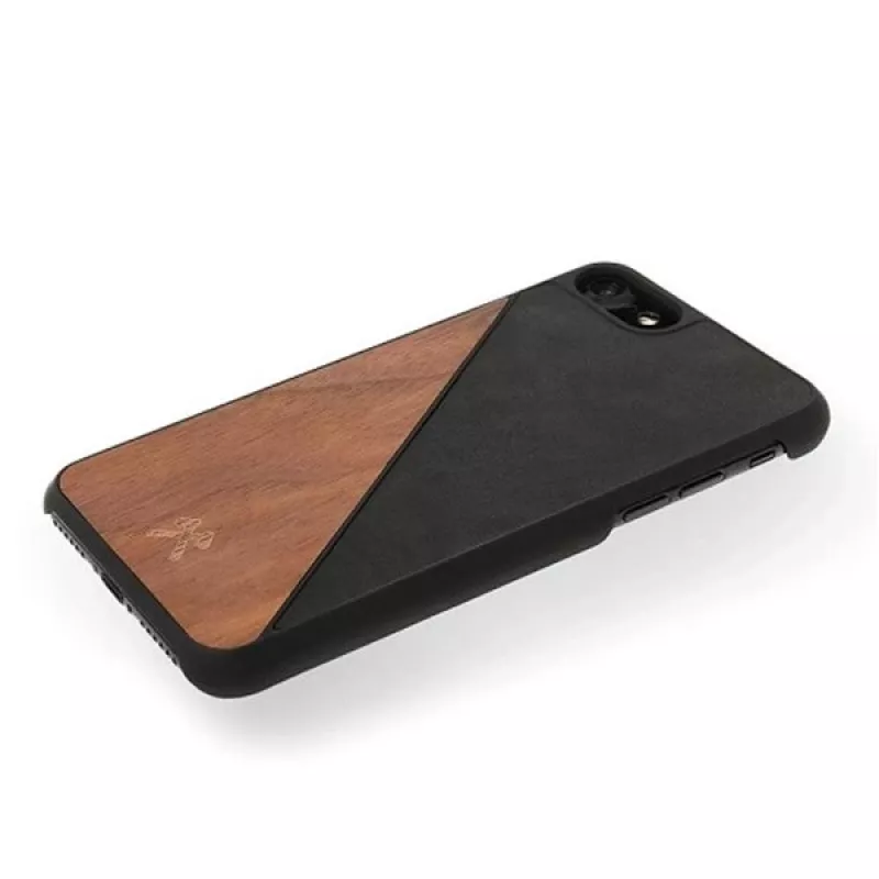 Funda de madera y piel Woodcessories EcoSplit para iPhone 7 Plus / 8 Plus — nogal negro