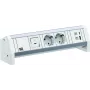 Bachmann DESK 2xCEE7/3902.02911x interruptor 1xUSB A/C 22W GST18 RAL9010