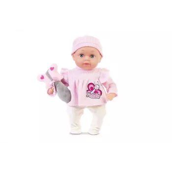 Muñeca Artyk Natalia 33 cm con juguete - muñeca bebé Artyk 33 cm con accesorios