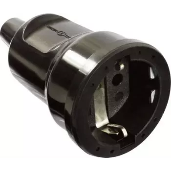 AS SCHWABE conector hembra PVC 16A, 250V versión fiable negro (62225)