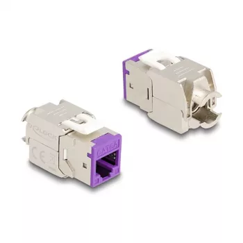 Módulo Keystone DeLOCK 88121 plano violeta RJ-45 10 uds.