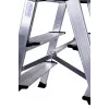 Escalera de tijera Krause 126030 — aluminio 3 peldaños, altura máxima 65 cm, 6.1 kg, ancho 500 mm