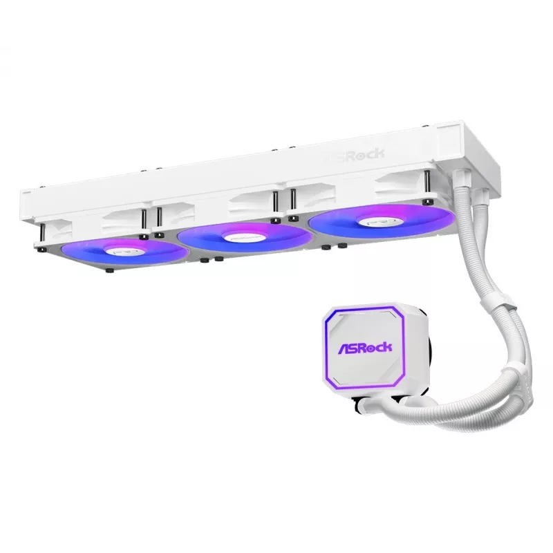 Refrigeración líquida para CPU ASROCK Pro 360 ARGB White – refrigeración líquida AIO de 360mm, iluminación ARGB, acabado blanco
