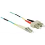 Cable de fibra óptica DeLOCK LC a SC multimodo OM3 0,5 m