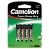 Pila de un solo uso Camelion R03P-BP4G AAA zinc-carbono