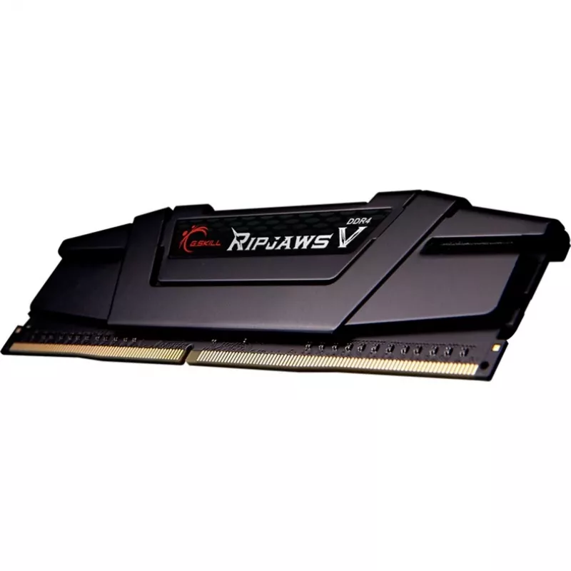 DIMM 64 GB DDR4-3600 (4x 16 GB) Quad-Kit, memoria RAM negra, F4-3600C16Q-64GVKC, Ripjaws V, INTEL XMP