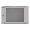 Armario de montaje en rack LANBERG WF03-5306-10S 19 pulgadas 6U gris con puerta de cristal