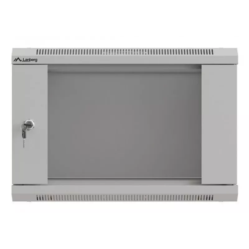 Armario de montaje en rack LANBERG WF03-5306-10S 19 pulgadas 6U gris con puerta de cristal