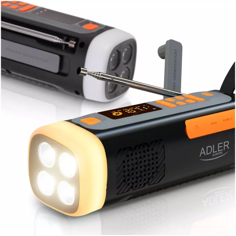 ADLE AD1920 radio de emergencia con energía solar